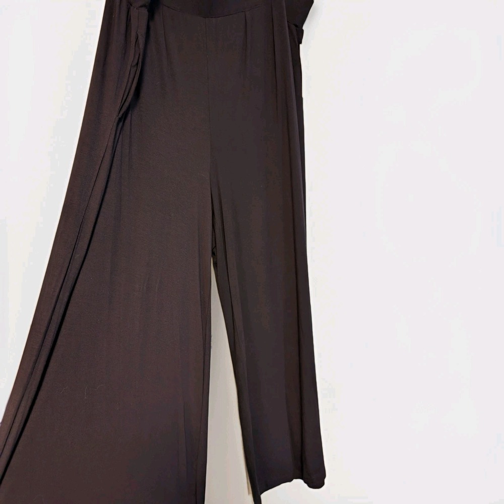Sejour Pants Womens 3X Black Wide Leg Ponte Black Flowy Pull On Nordstrom NWT‎